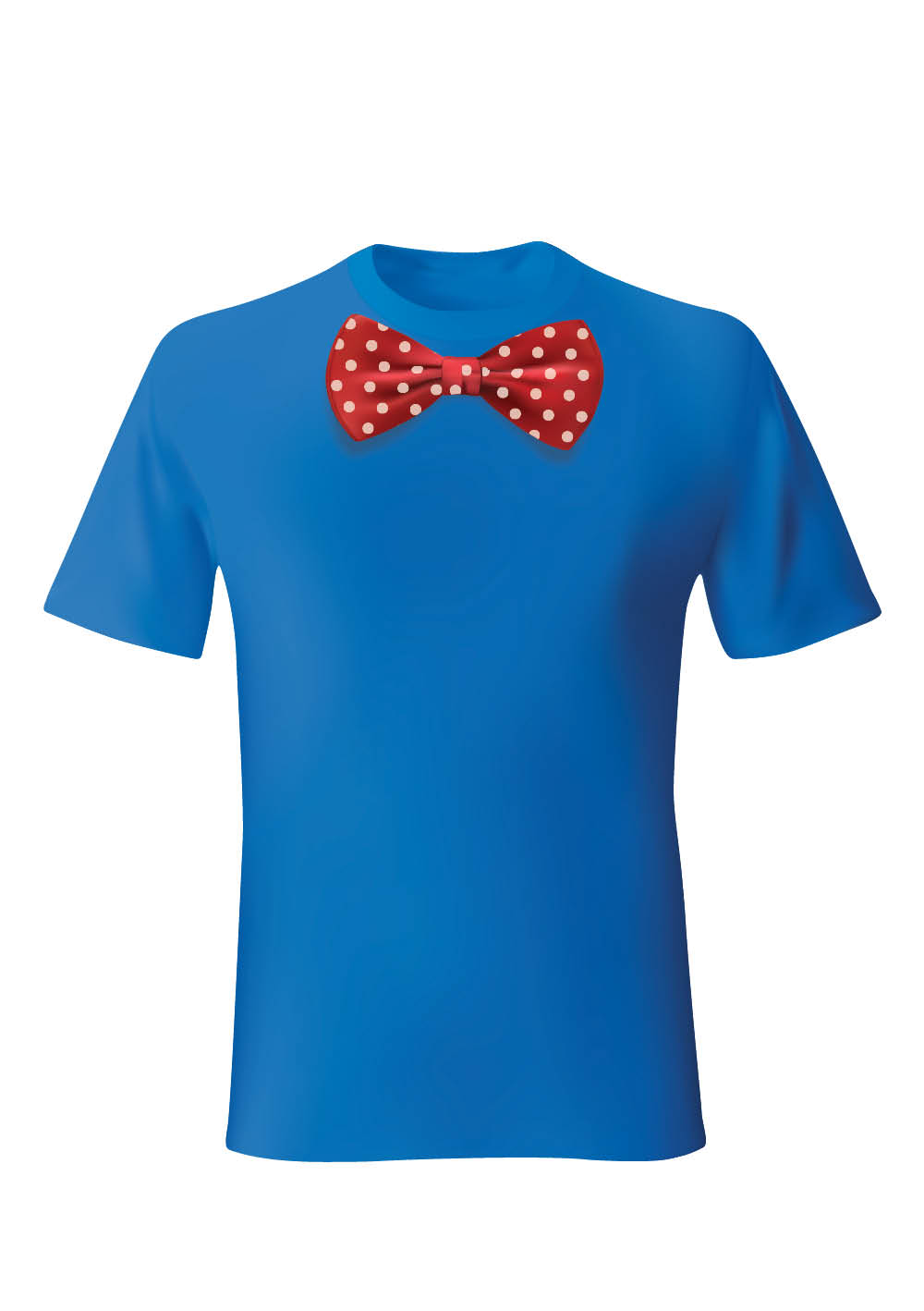 T-Shirt with Red Bow Tie